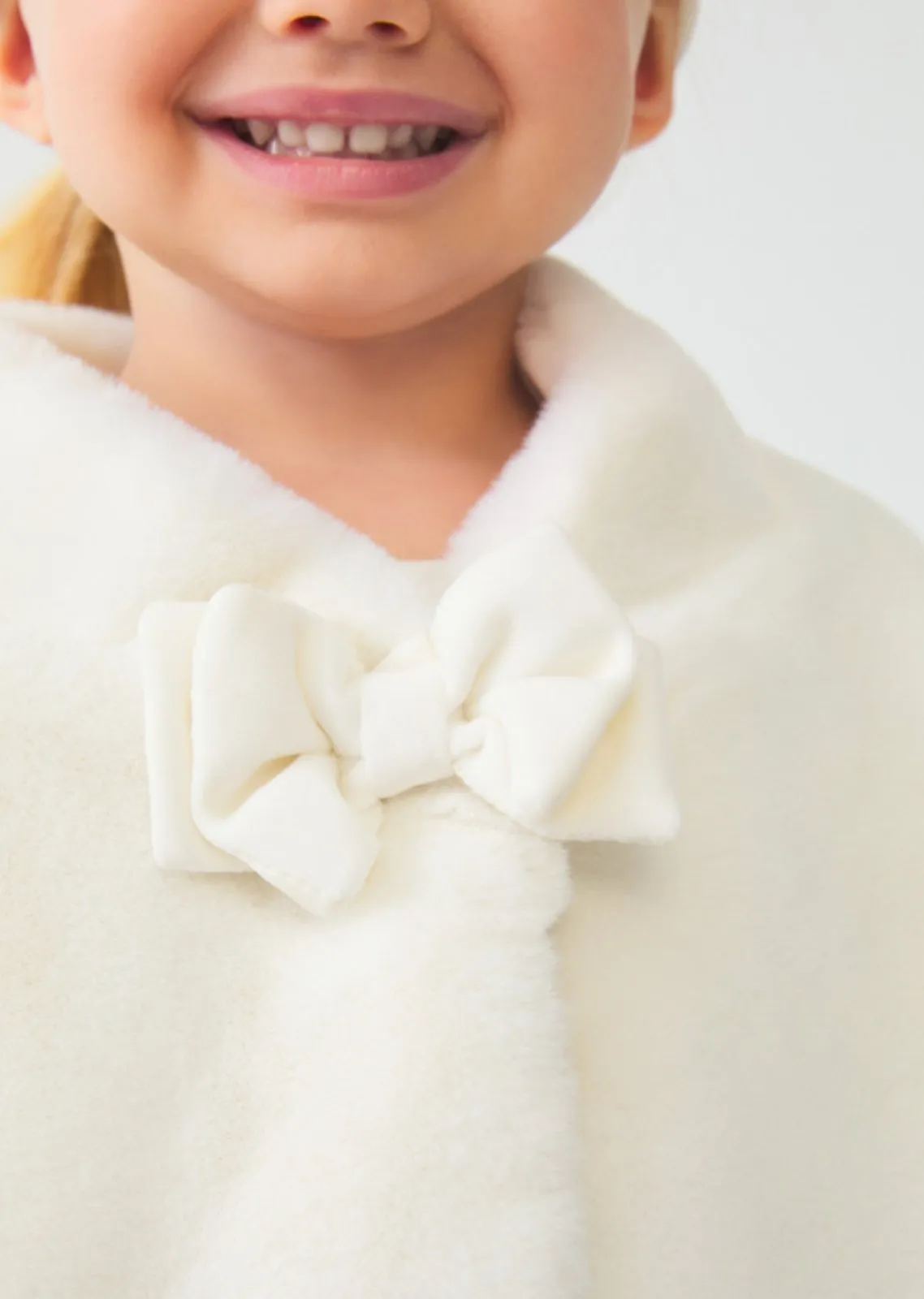 Abel & Lula Baby & Toddler Girls White Faux Fur Coat