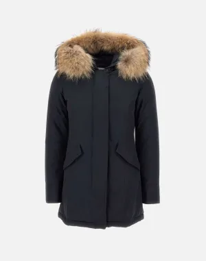 Arctic Raccoon Women's Navy Parka