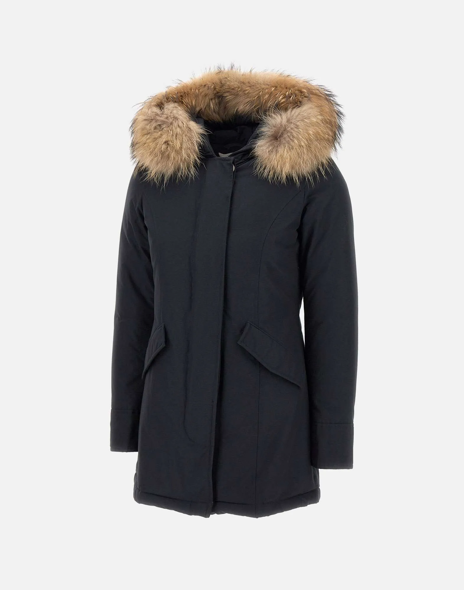 Arctic Raccoon Women's Navy Parka