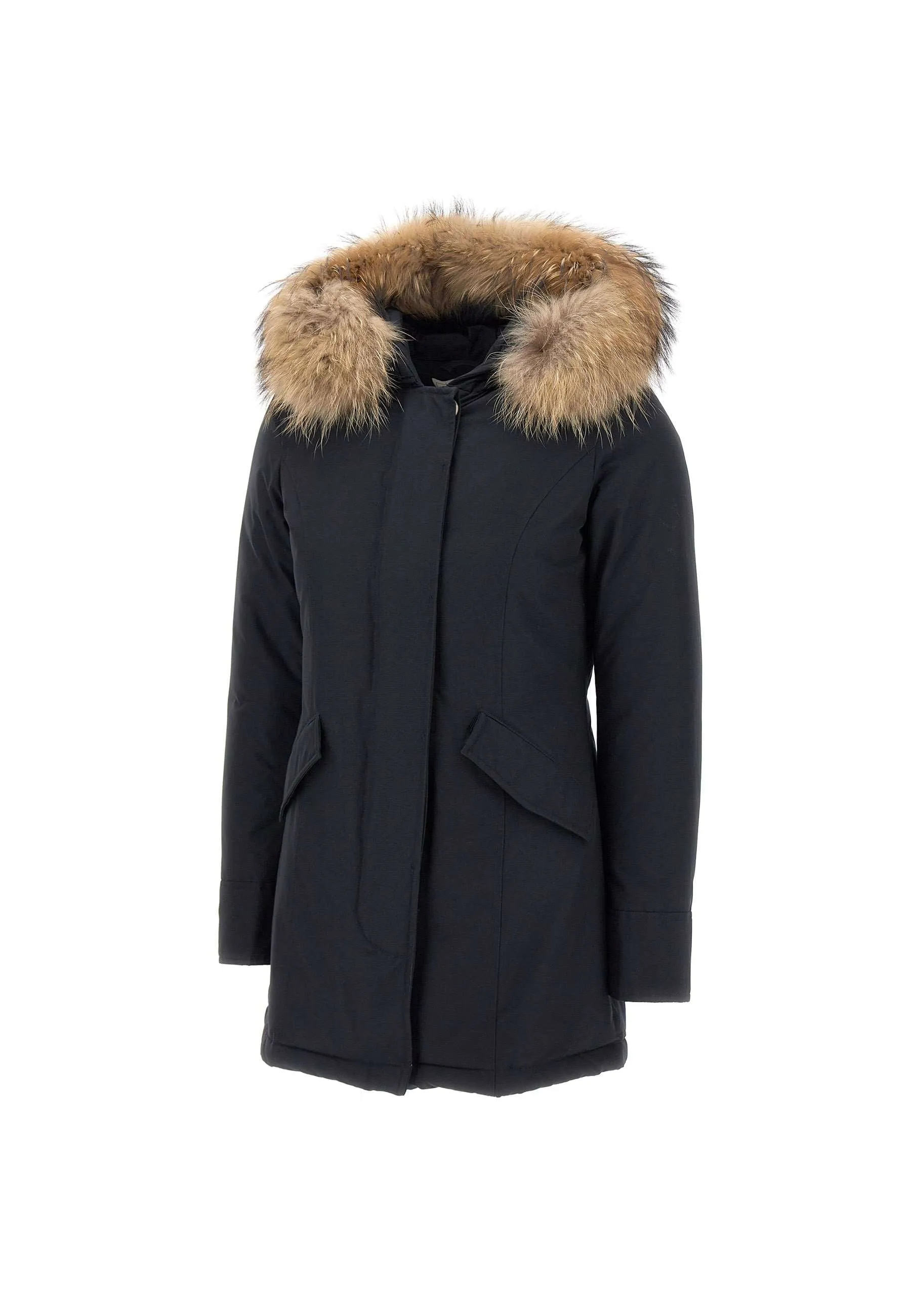 Arctic Raccoon Women's Navy Parka