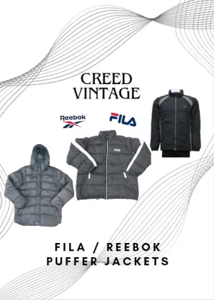 CR1497 Mix Fila & Reebok Puffer Jackets - 10 Pcs