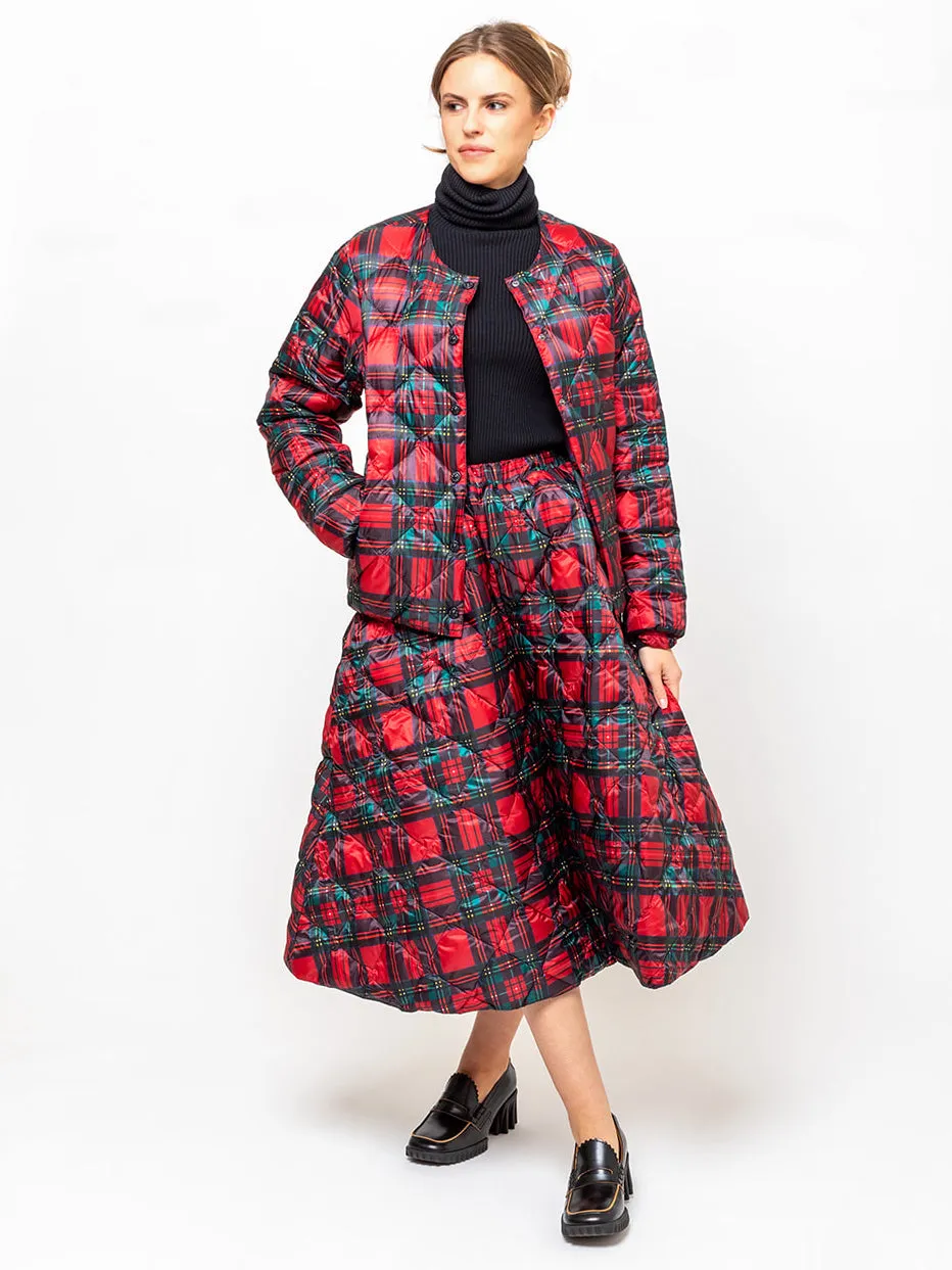 Down Jacket - Red Tartan