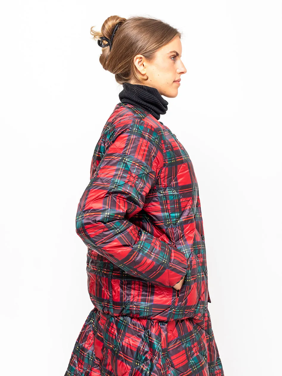 Down Jacket - Red Tartan