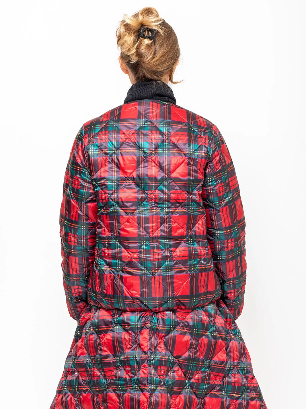 Down Jacket - Red Tartan