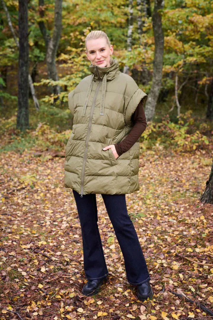 Eia Aisha Down Vest in Burnt Olive