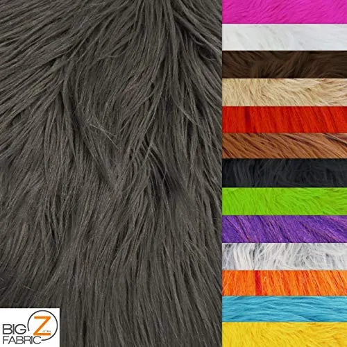 Faux Fake Fur Solid Gorilla Animal Long Pile Fabric / Camel / Ecoshag 15 Yard Bolt