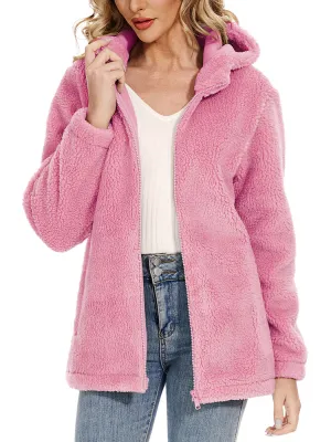 Female Coats Women's Fleece Jackets Soft Heavy Fuzzy