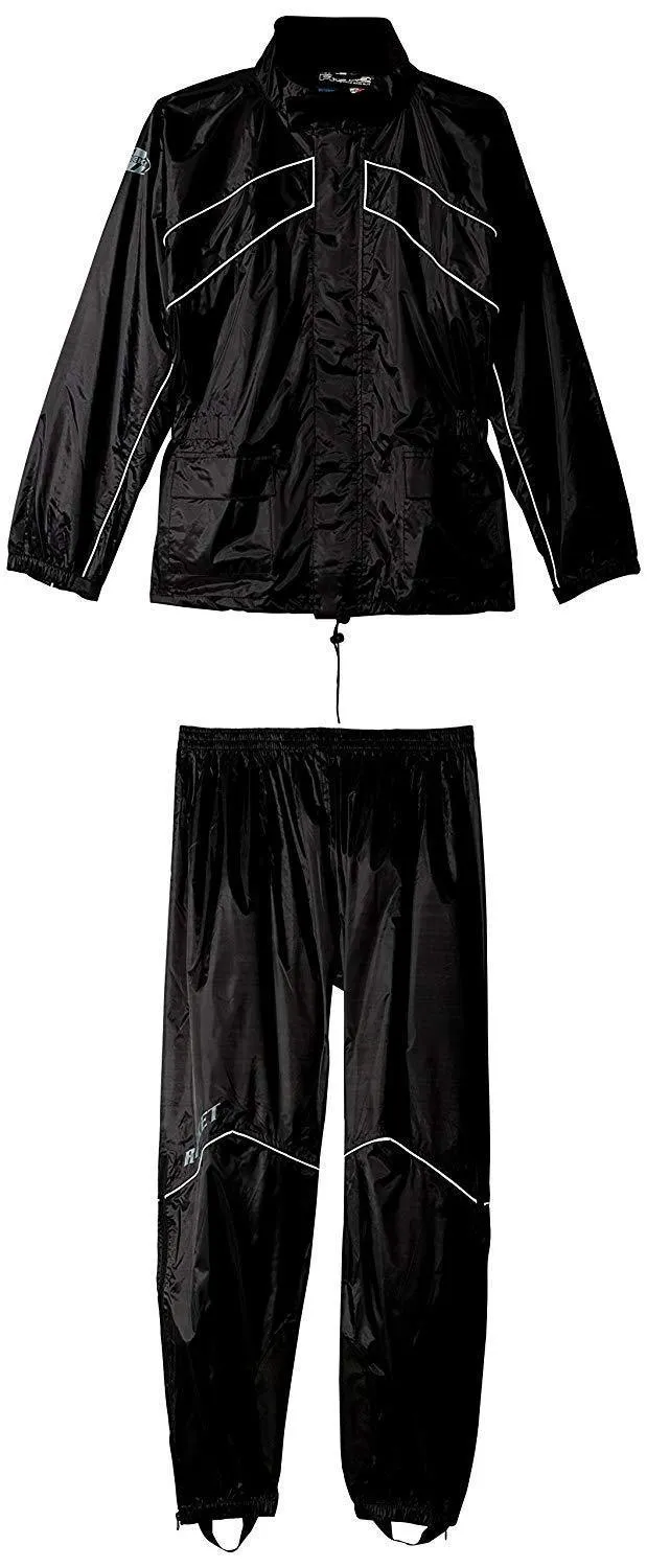 Joe Rocket 'RS-2' Mens Black Rain Suit