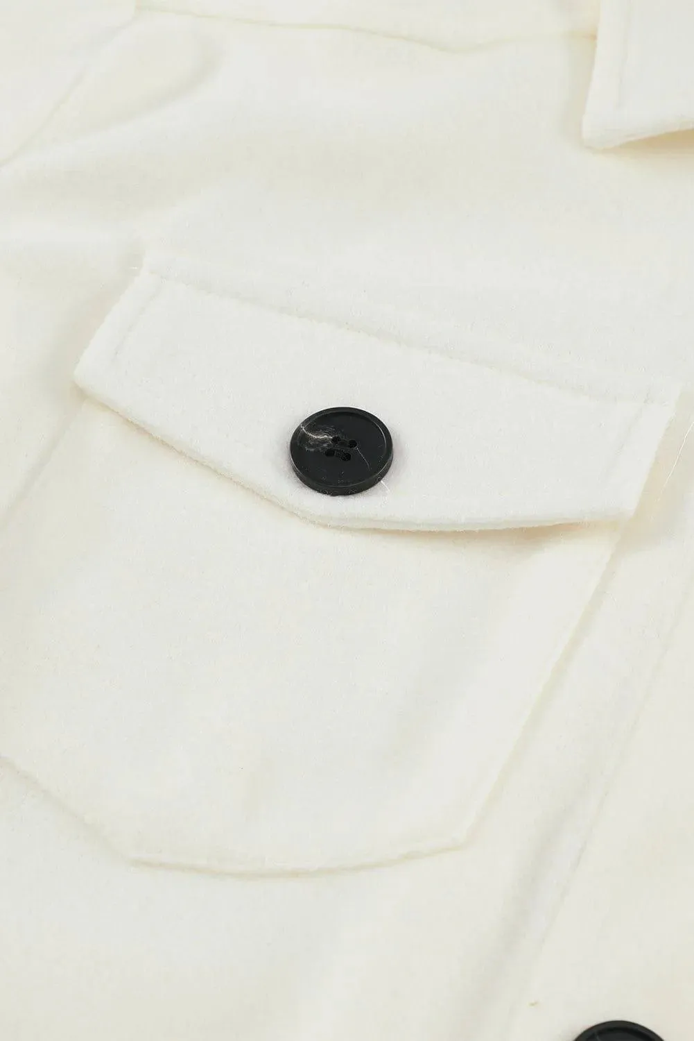 Lapel Button-Down Coat With Chest Pockets