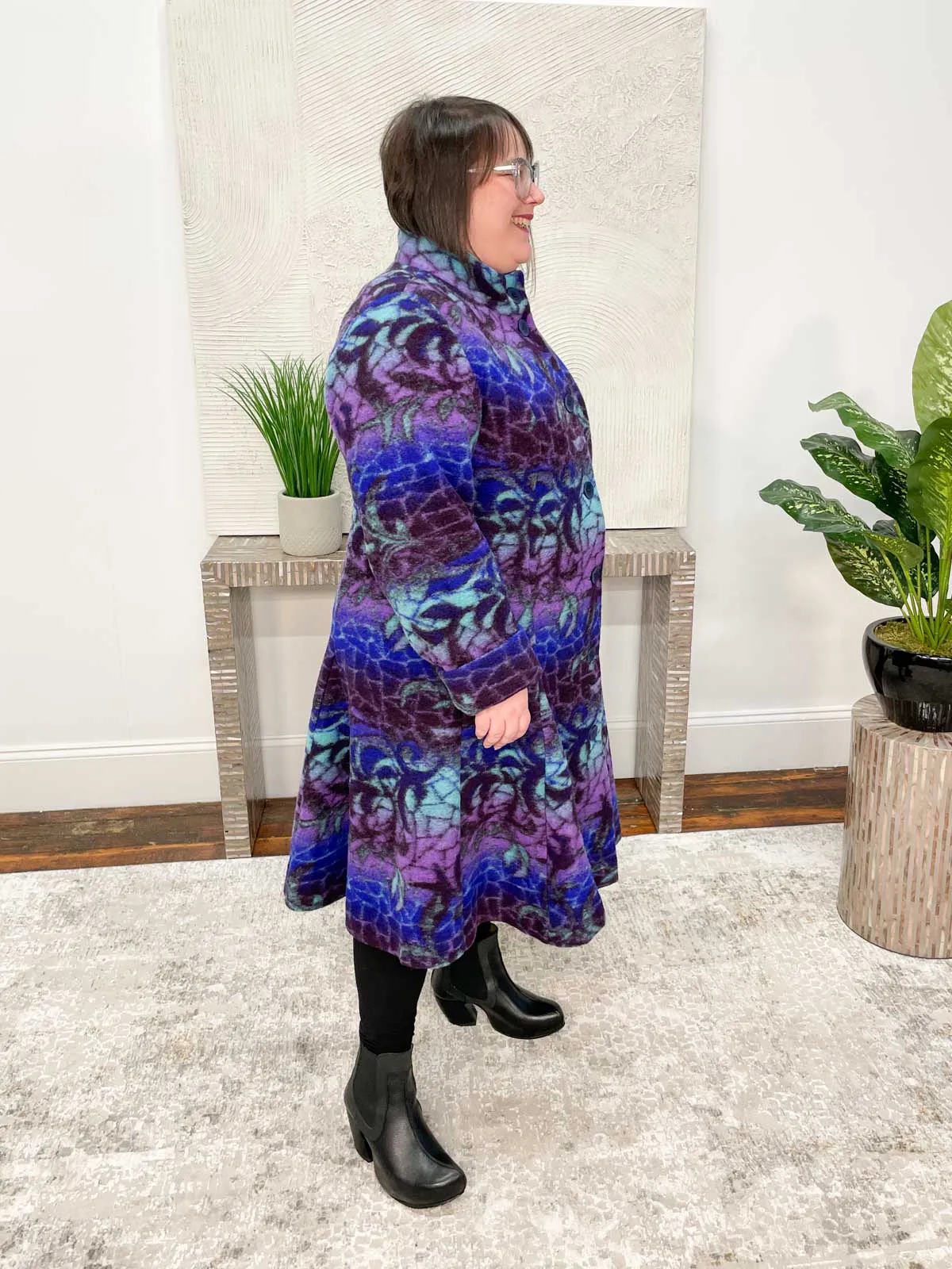 Lavinia Coat, Mosaic Print