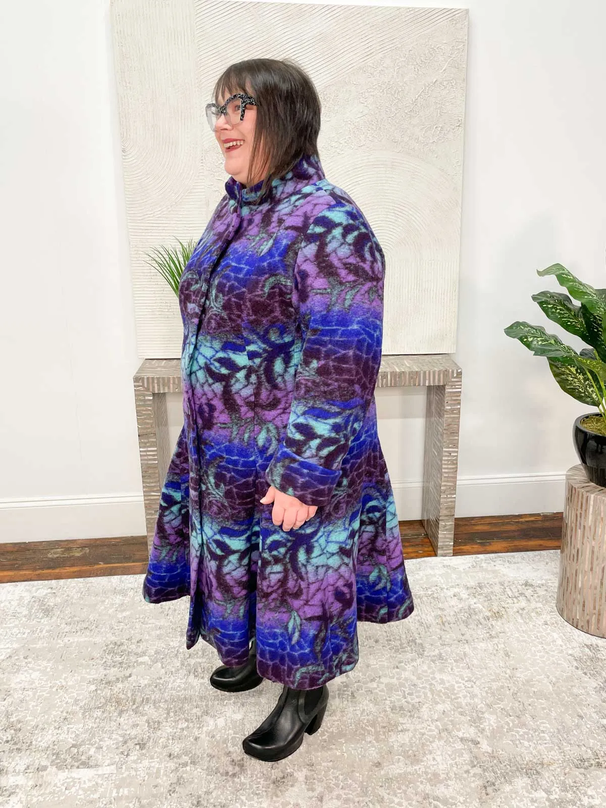 Lavinia Coat, Mosaic Print