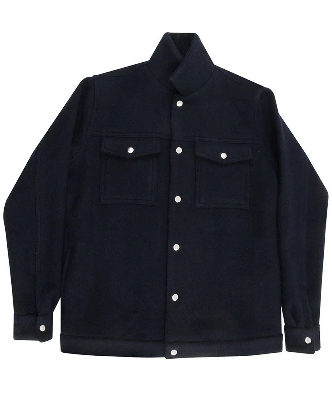 Luxire Wool Navy Shirt Jacket