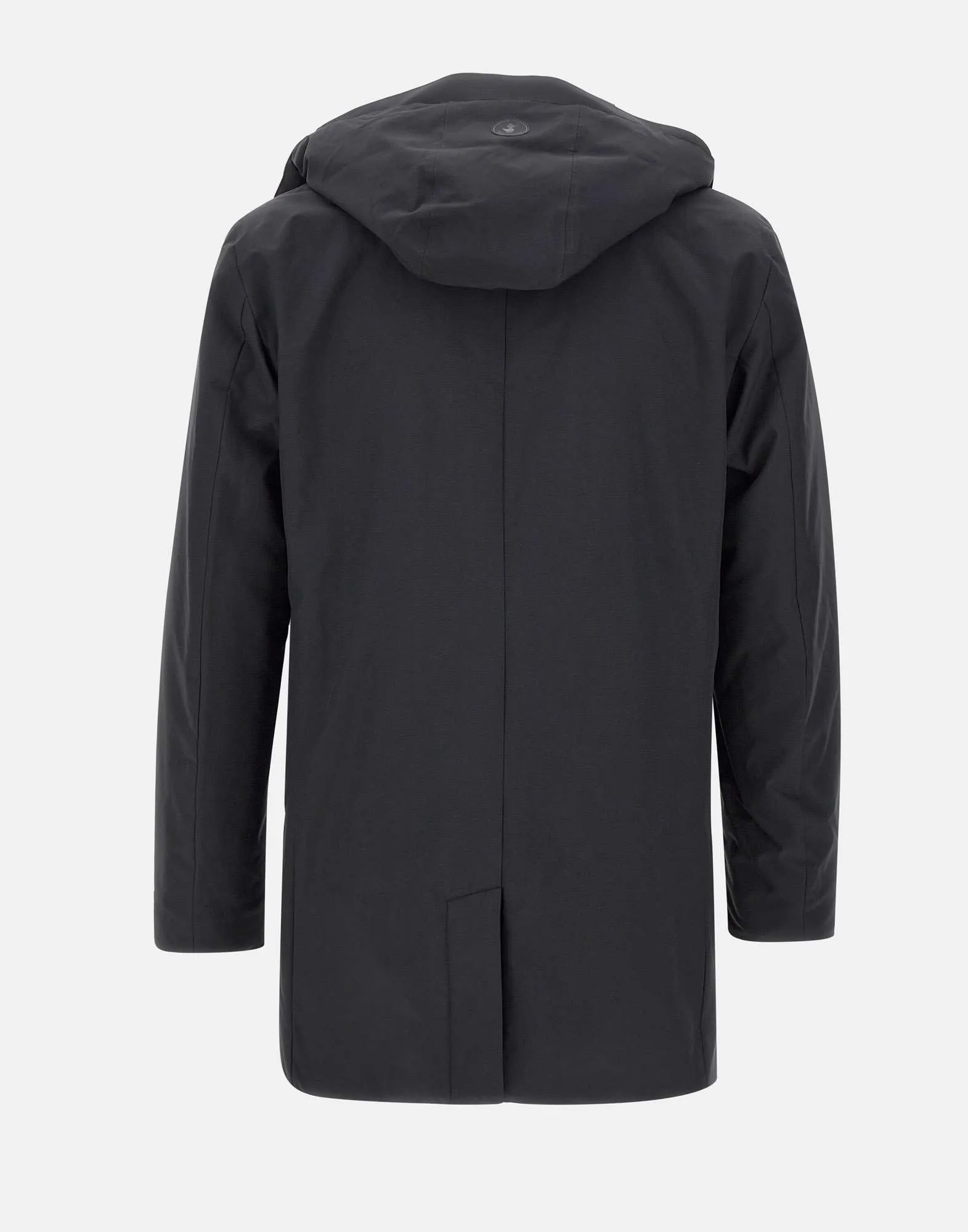 Men's Black Parka with Removable Hood