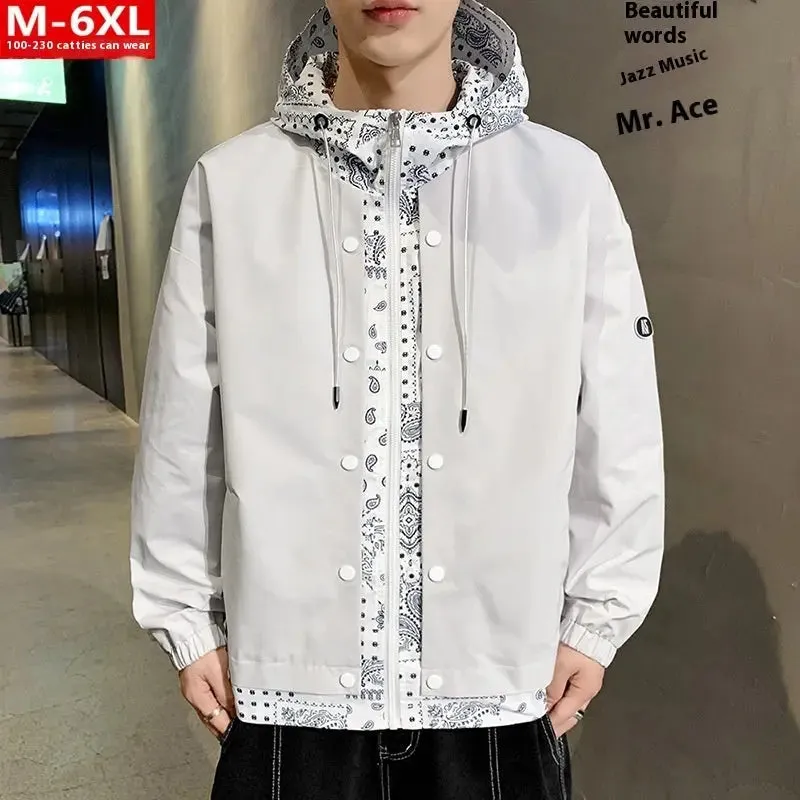 Men's Handsome Fashion Paisley False Two-piece Jackets