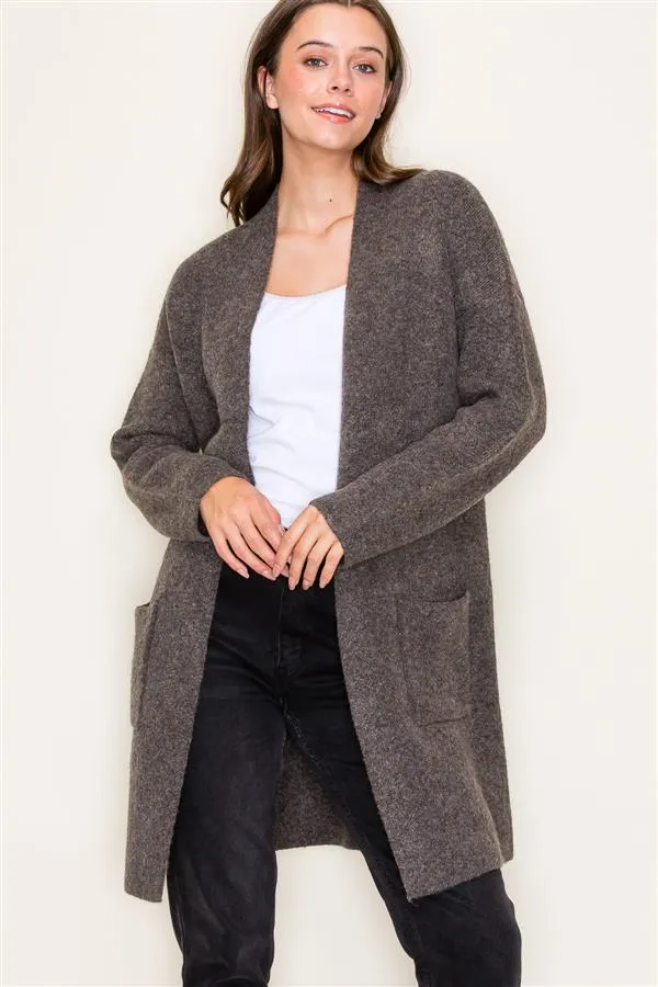 Open Pocket Cardigan Coats - 3 Colors!