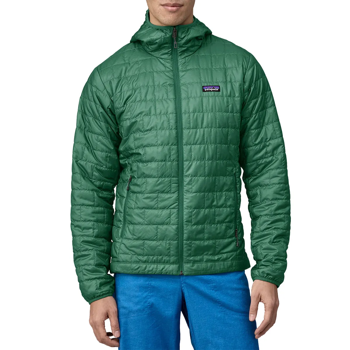 Patagonia Nano Puff Hooded Zip Jacket - Conifer Green