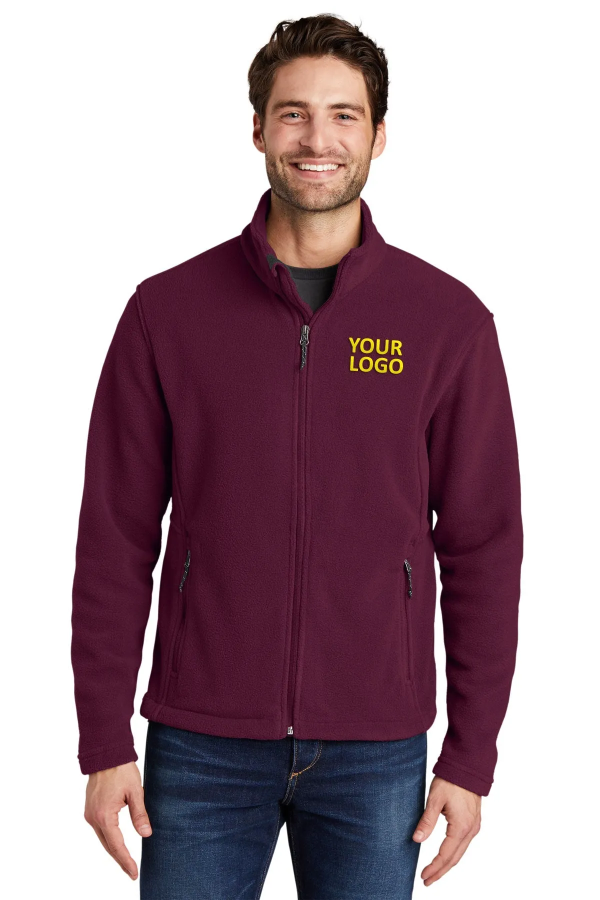 Port Authority Value Fleece Customized Jackets, Maroon