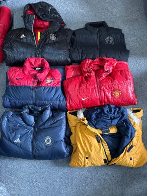 Puffer jackets football club,NBA,LGG&MLB