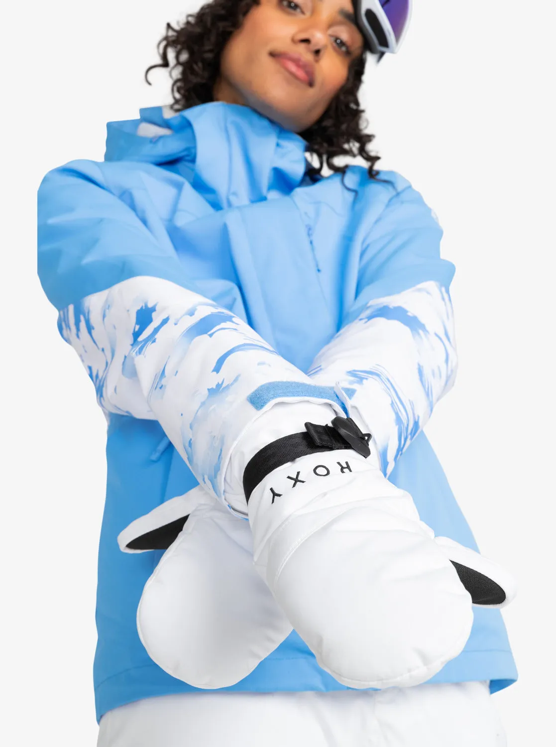 Roxy Jetty Solid Snowboard/Ski Mittens - Bright White