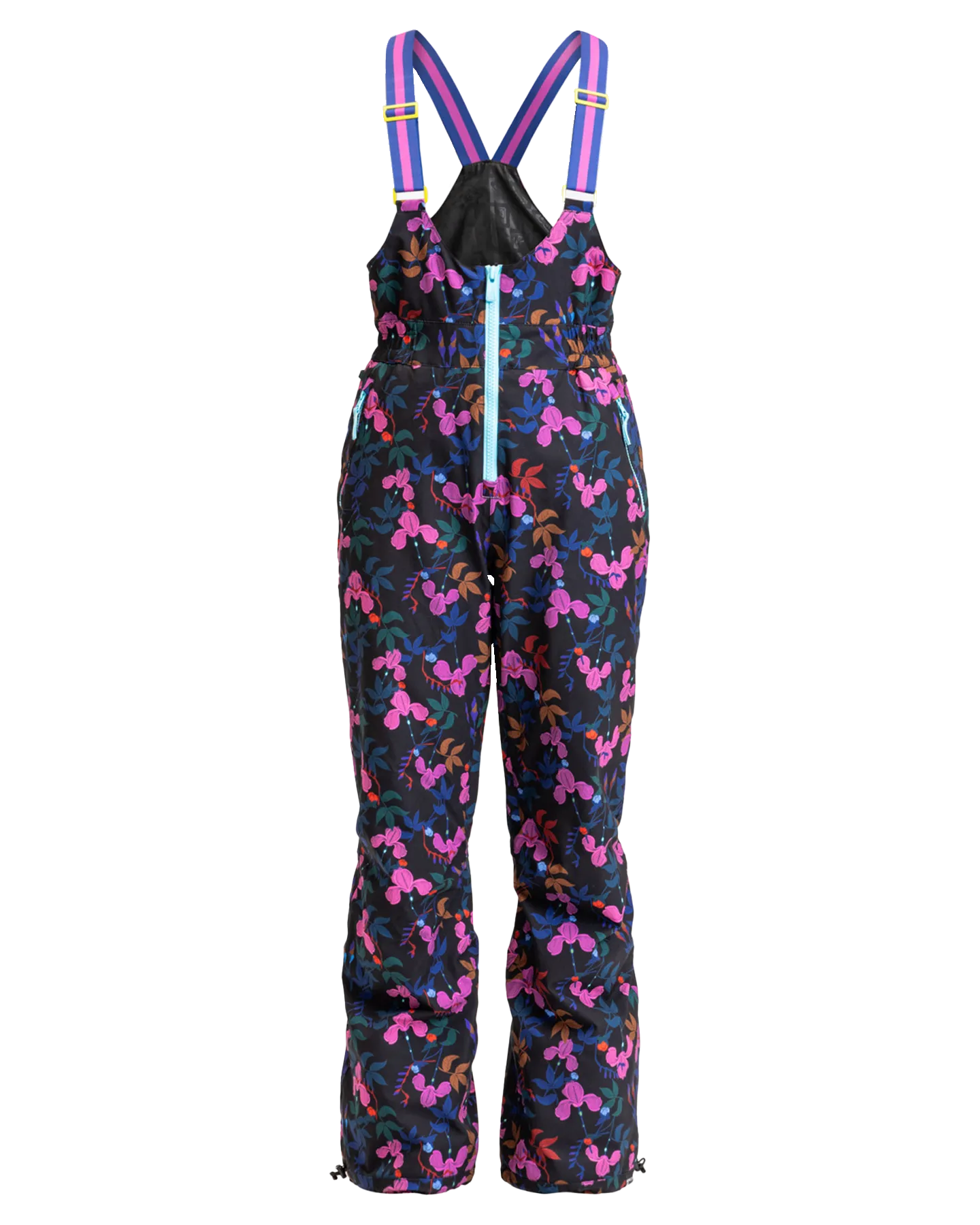 Roxy X Rowley Women's Insulated Technical Snow Bib Pants - True Black / Darkreds Floral