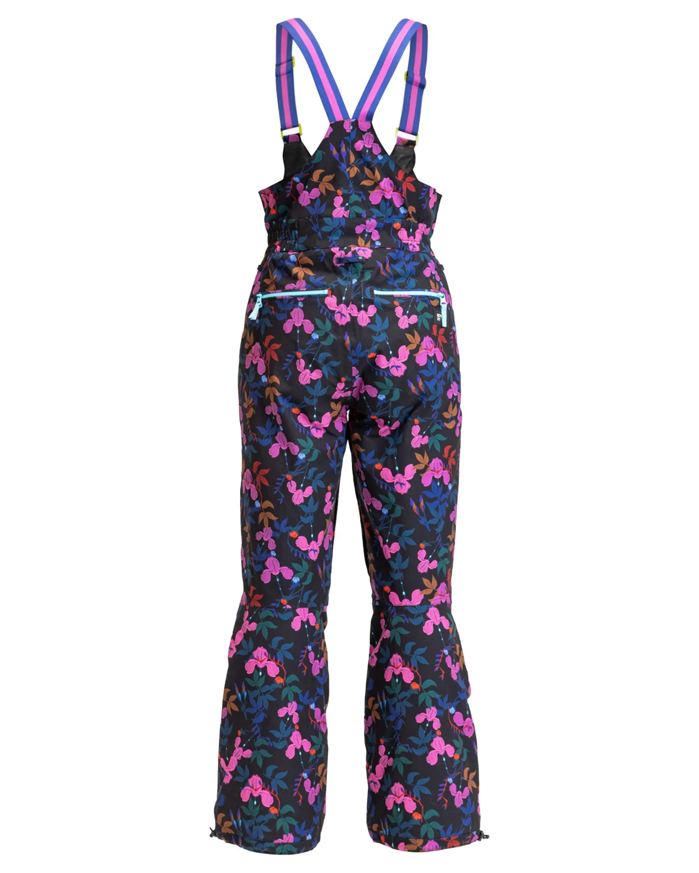 Roxy X Rowley Women's Insulated Technical Snow Bib Pants - True Black / Darkreds Floral