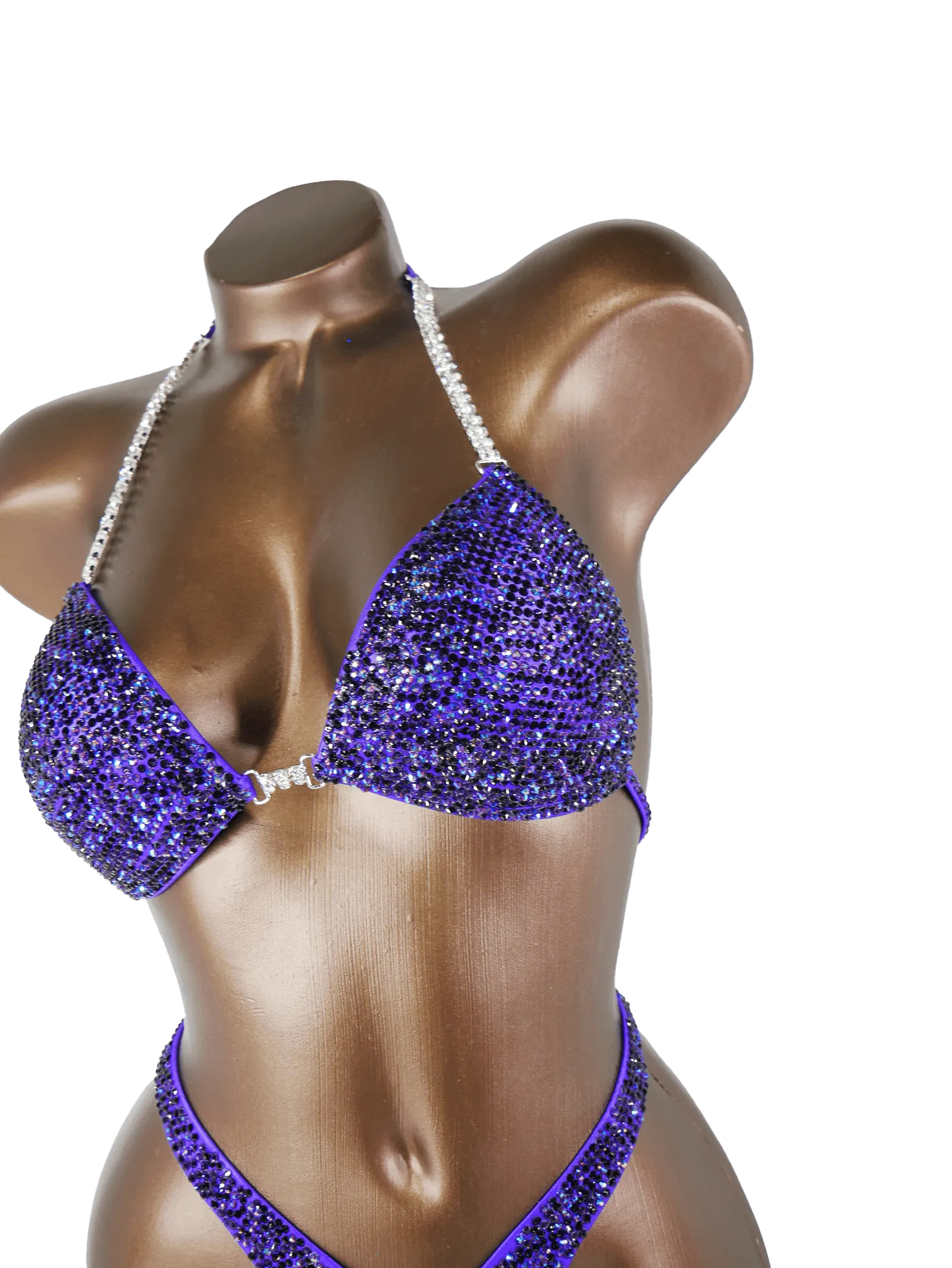 Royal Purple Metallic AB Figure Competition Suit