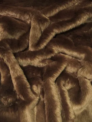 Short Shag Faux Fur Fabric / Light Brown / EcoShag 15 Yard Bolt