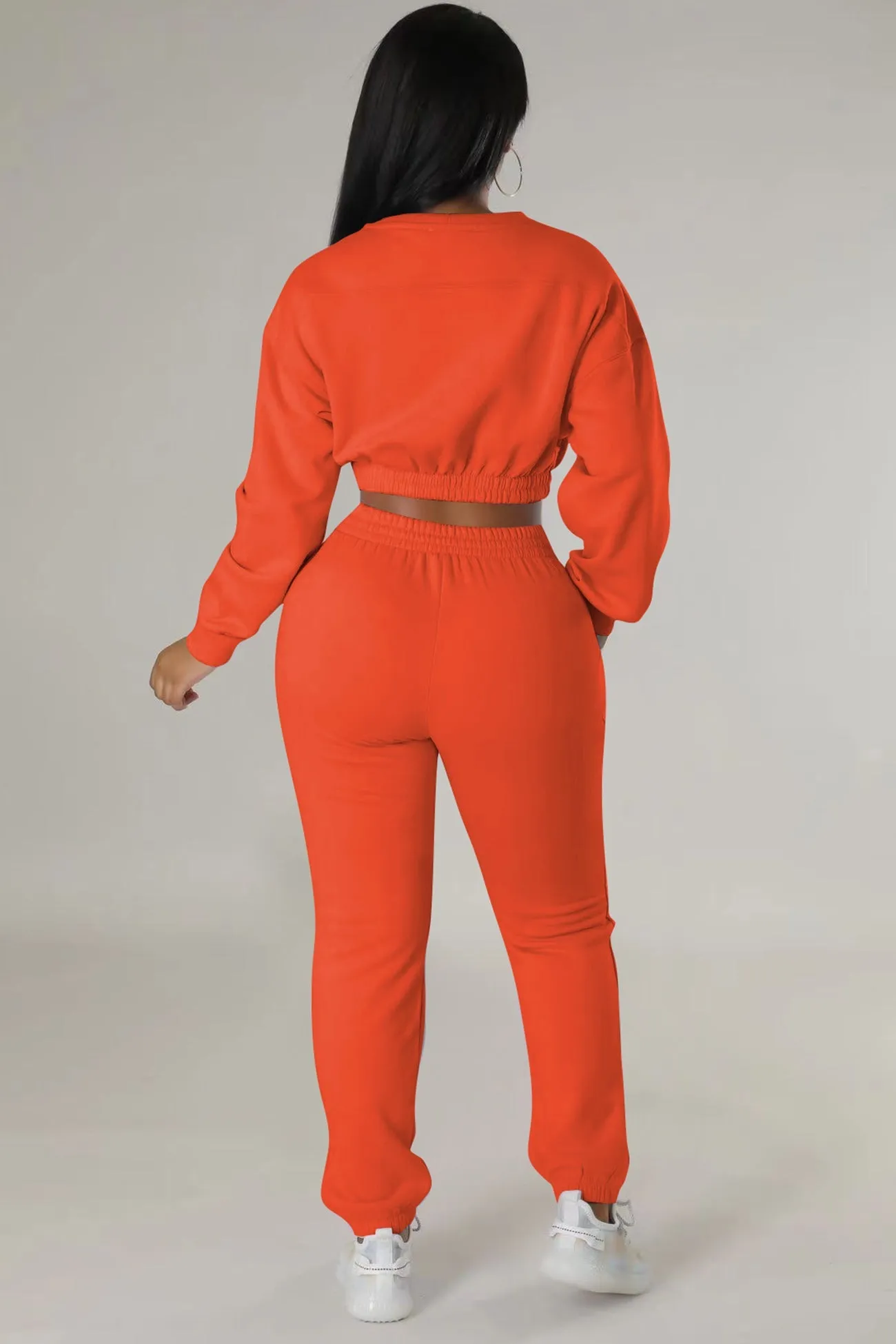 Solid Sweatshirt Long Pants Suits