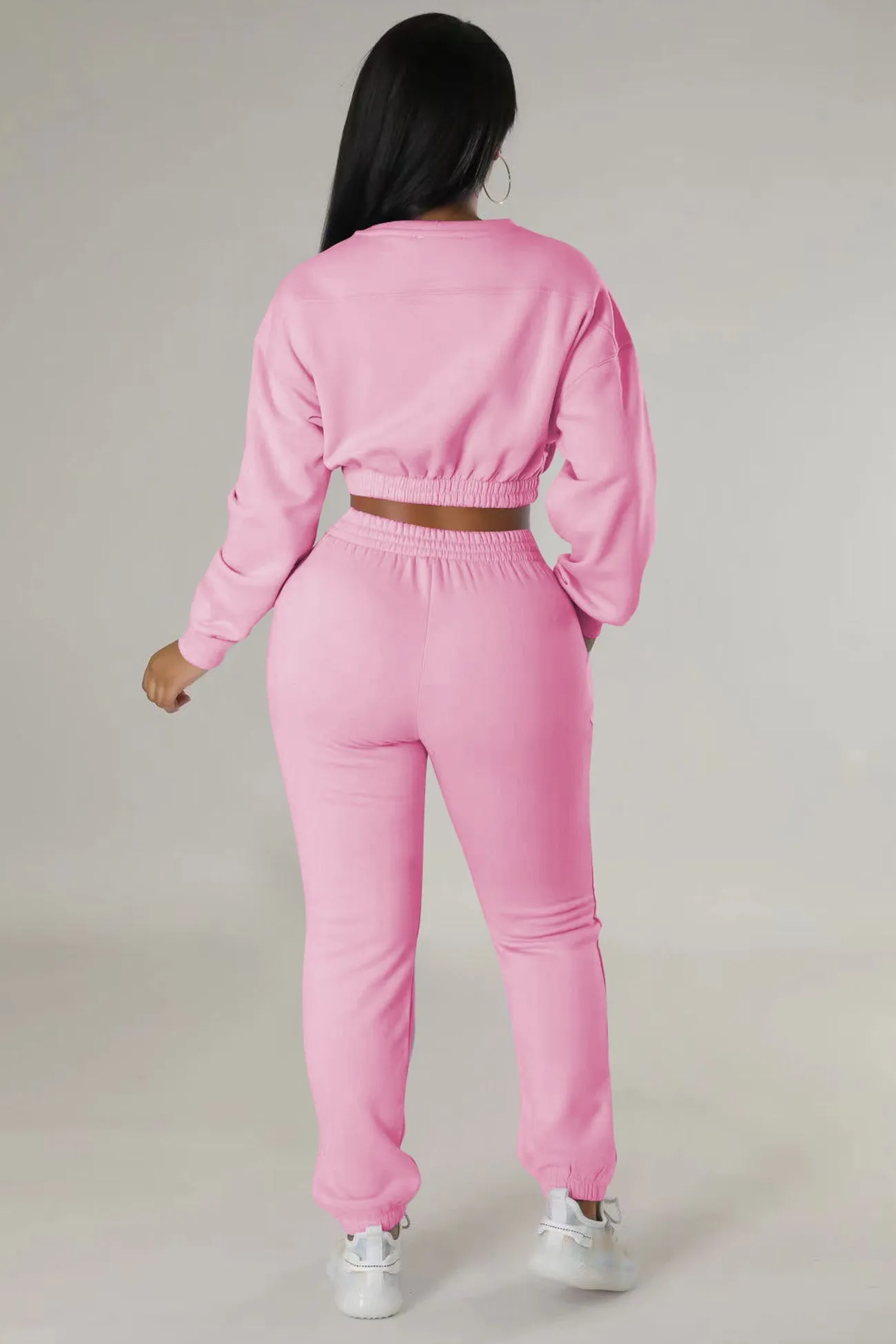 Solid Sweatshirt Long Pants Suits