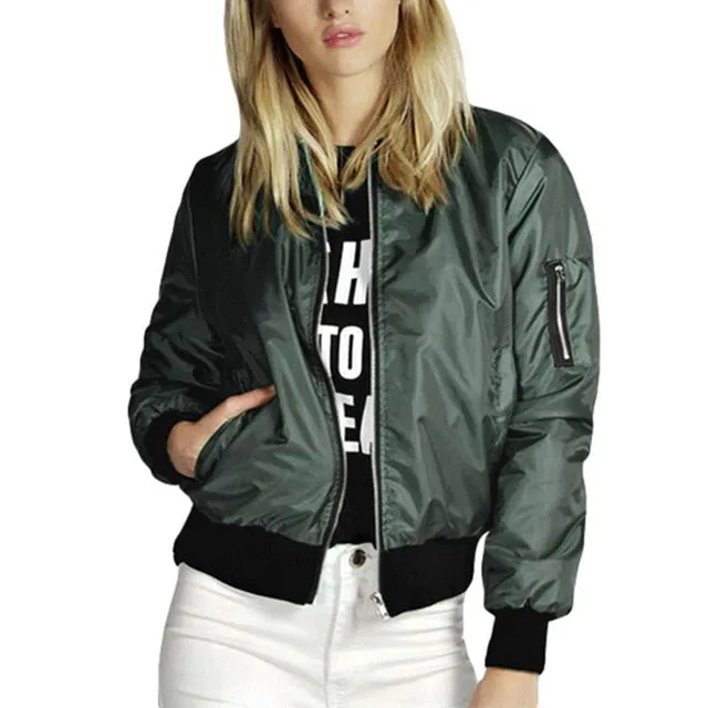 VenusFox Fashion Bomber Pilot Jacket