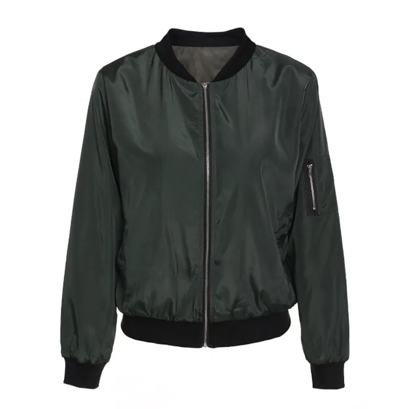 VenusFox Fashion Bomber Pilot Jacket