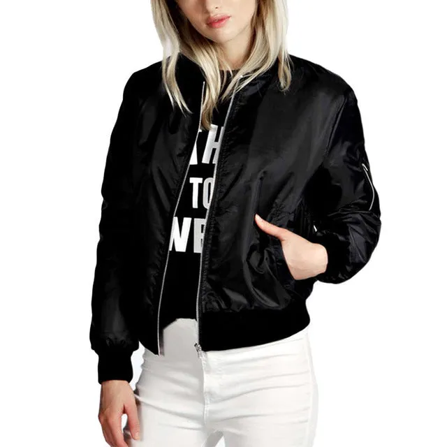 VenusFox Fashion Bomber Pilot Jacket