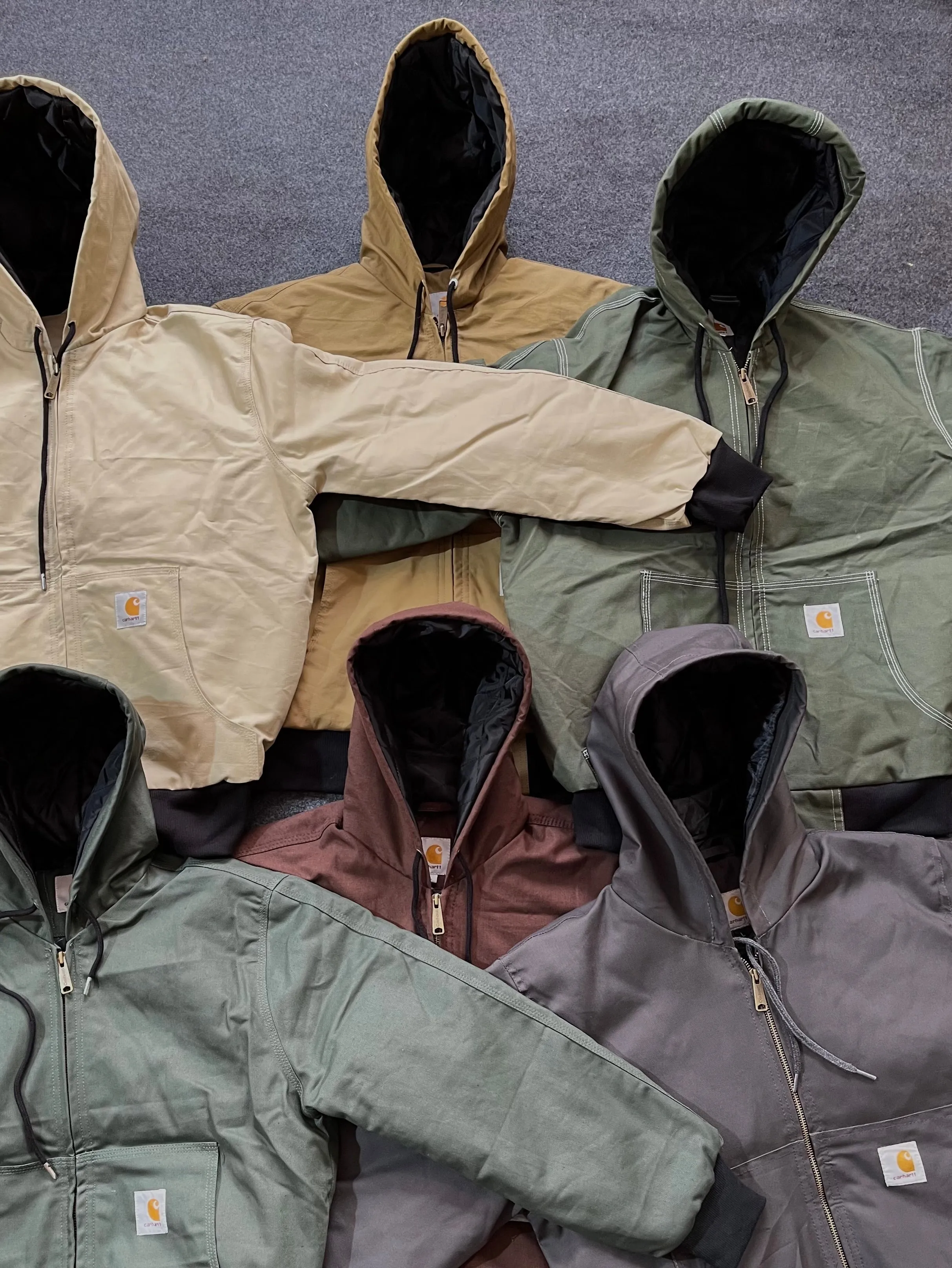 Vintage Carhartt Rework Style Mixed Hooded Jackets - MOQ 35 pcs