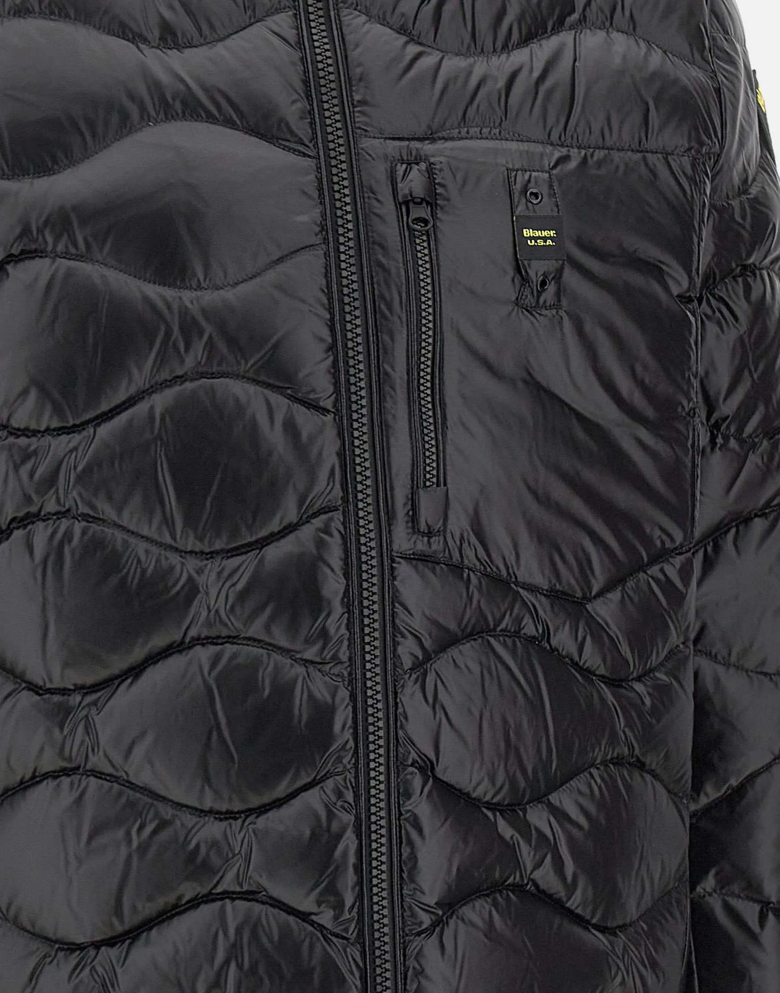 Wave Men's Down Jacket in Black