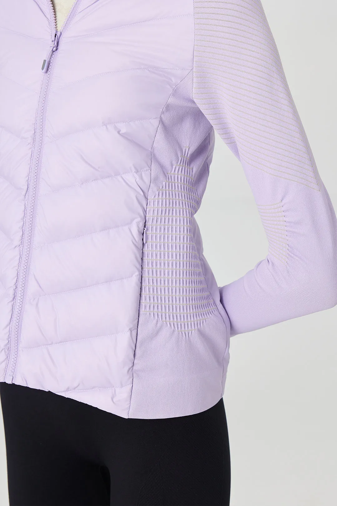 Women's Seamless Knit Goose Down Jacket