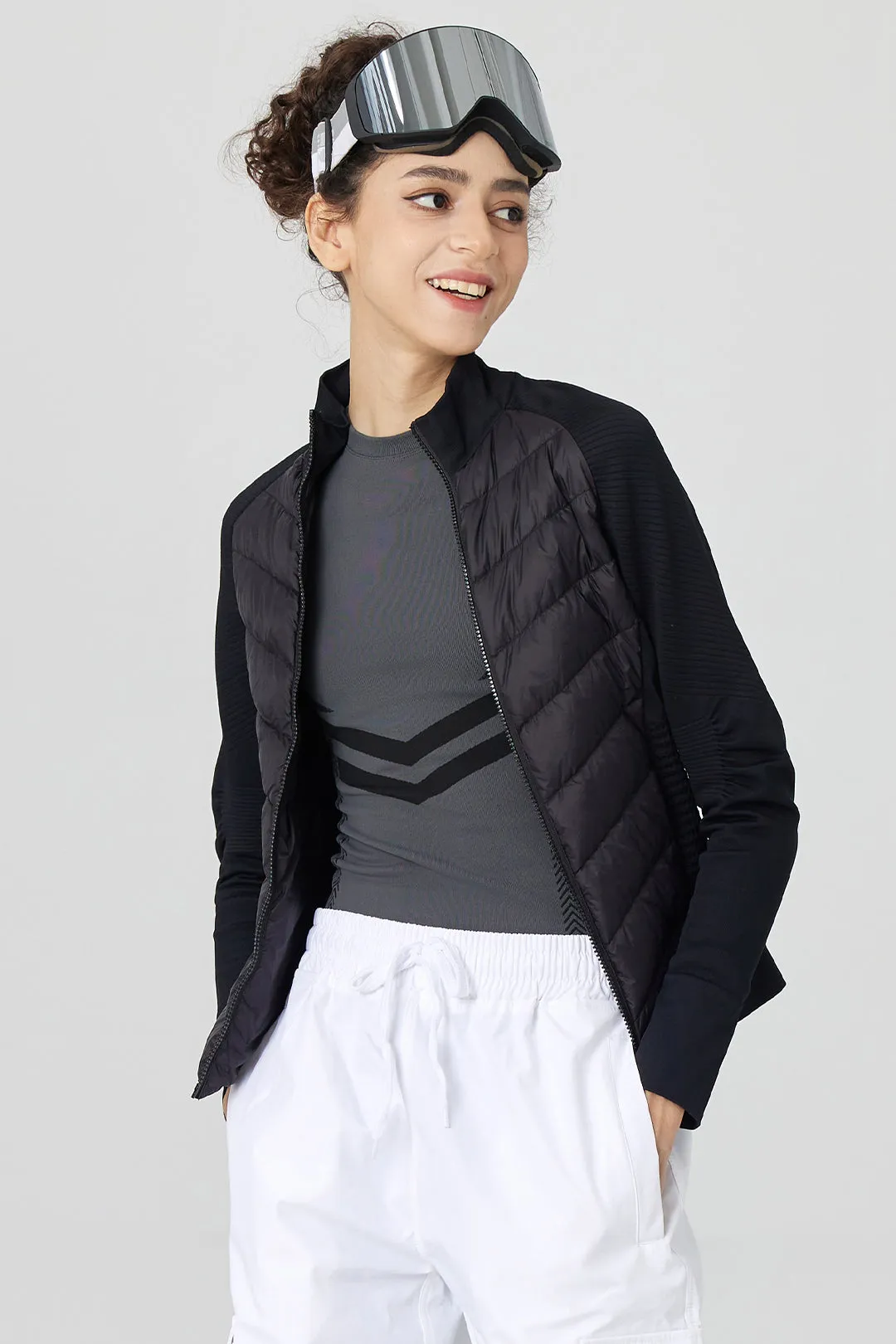 Women's Seamless Knit Goose Down Jacket