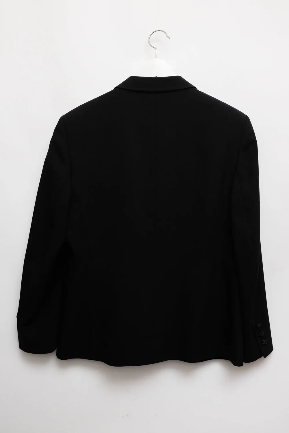 WOOL DOUBLE BREASTED BLACK BLAZER